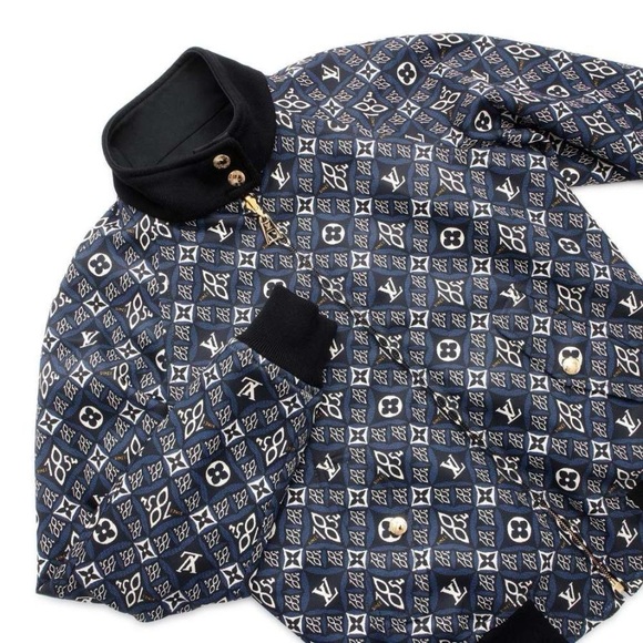 Louis Vuitton Black Since 1854 Monogram Knit Reversible Bomber Jacket - Picture 3 of 9